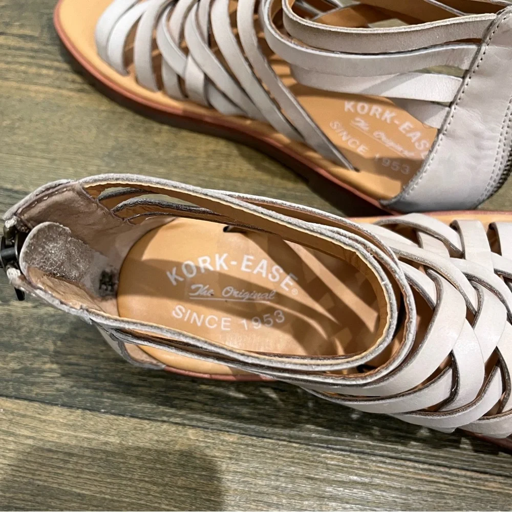 Kork Ease Palmyra Tan Leather Sandals Sz.‎ 6